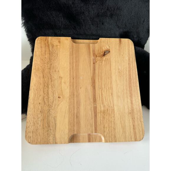 Square Bamboo Serving Board & 4 colored ceramic square dishes, ramakins, 5 pc - Picture 9 of 10